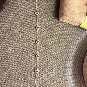 Delicate Silver Chain Bracelet 925 with Red MOISSANITE Clover Accents